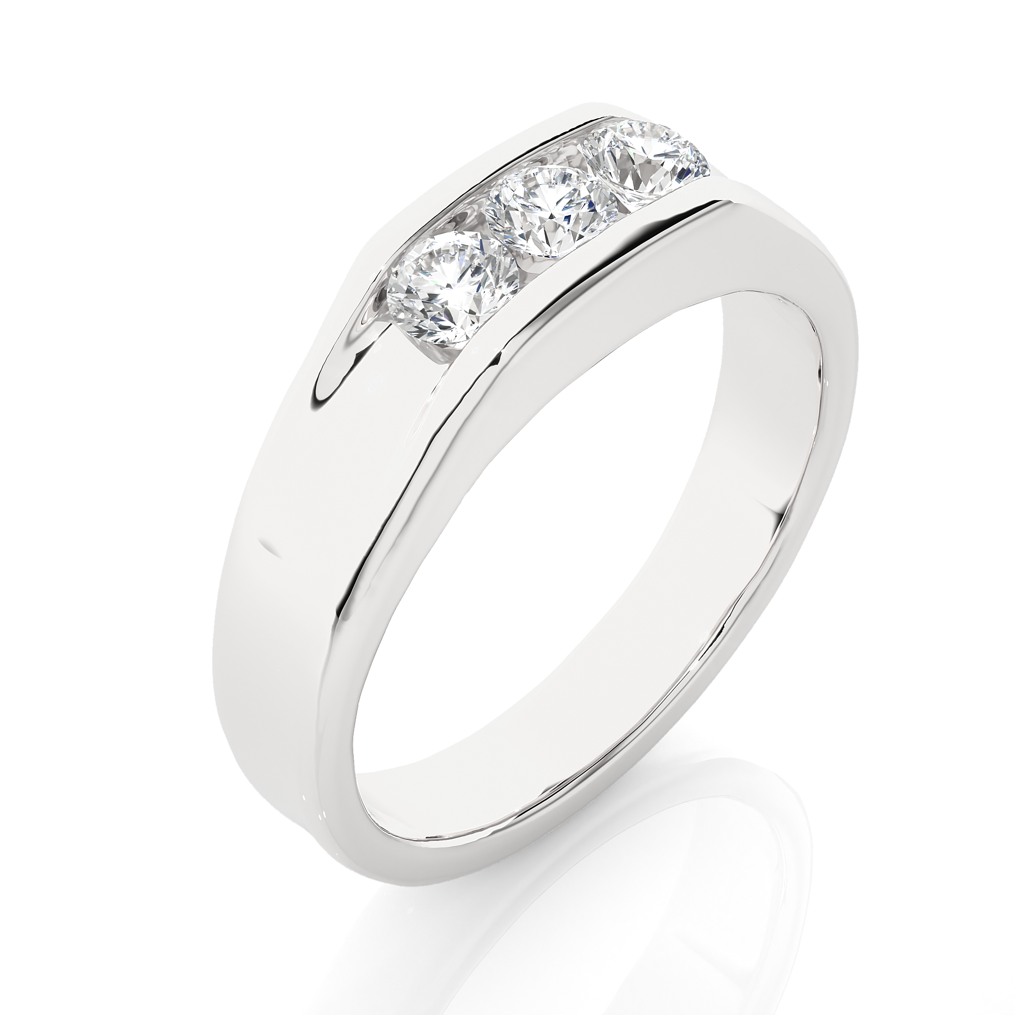 0.52 Carat H Color VS1 Clarity Diamond Studded Natural Diamond Ring.